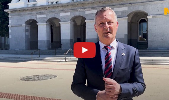 Videostill videoboodschap commissaris van de Koning